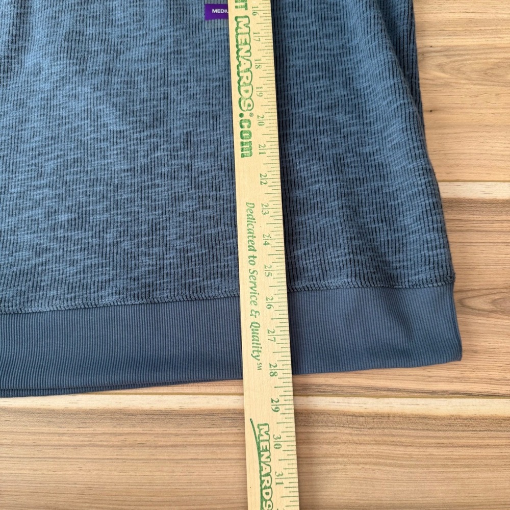 Method Mens Textured Waffle Knit Crew Neck Pullover Sweater Blue Heather Medium - Picture 6 of 8